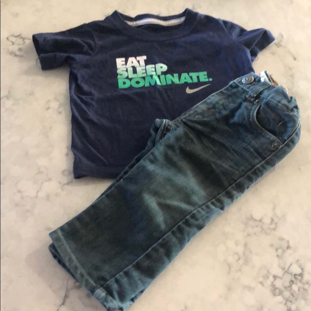 12 month outfit - Nike levi jeans